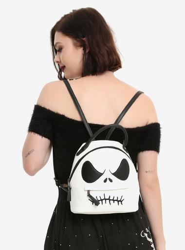 jack skeleton mini backpack Nightmare Before Christmas Set - Bundle 12 Skellington Backpack, Stickers, Button | School Supplies for Kids, Teens & Adults A style to suit every mood The Nightmare Before Christmas Smiling