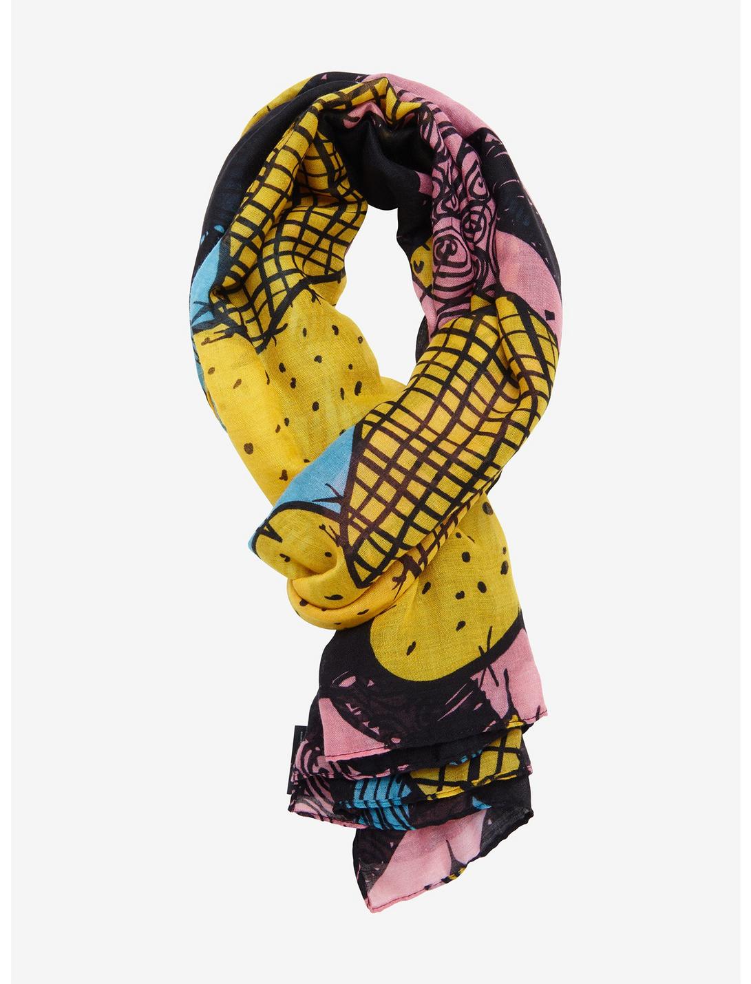 The Nightmare Before Christmas Sally Patchwork Scarf, , hi-res