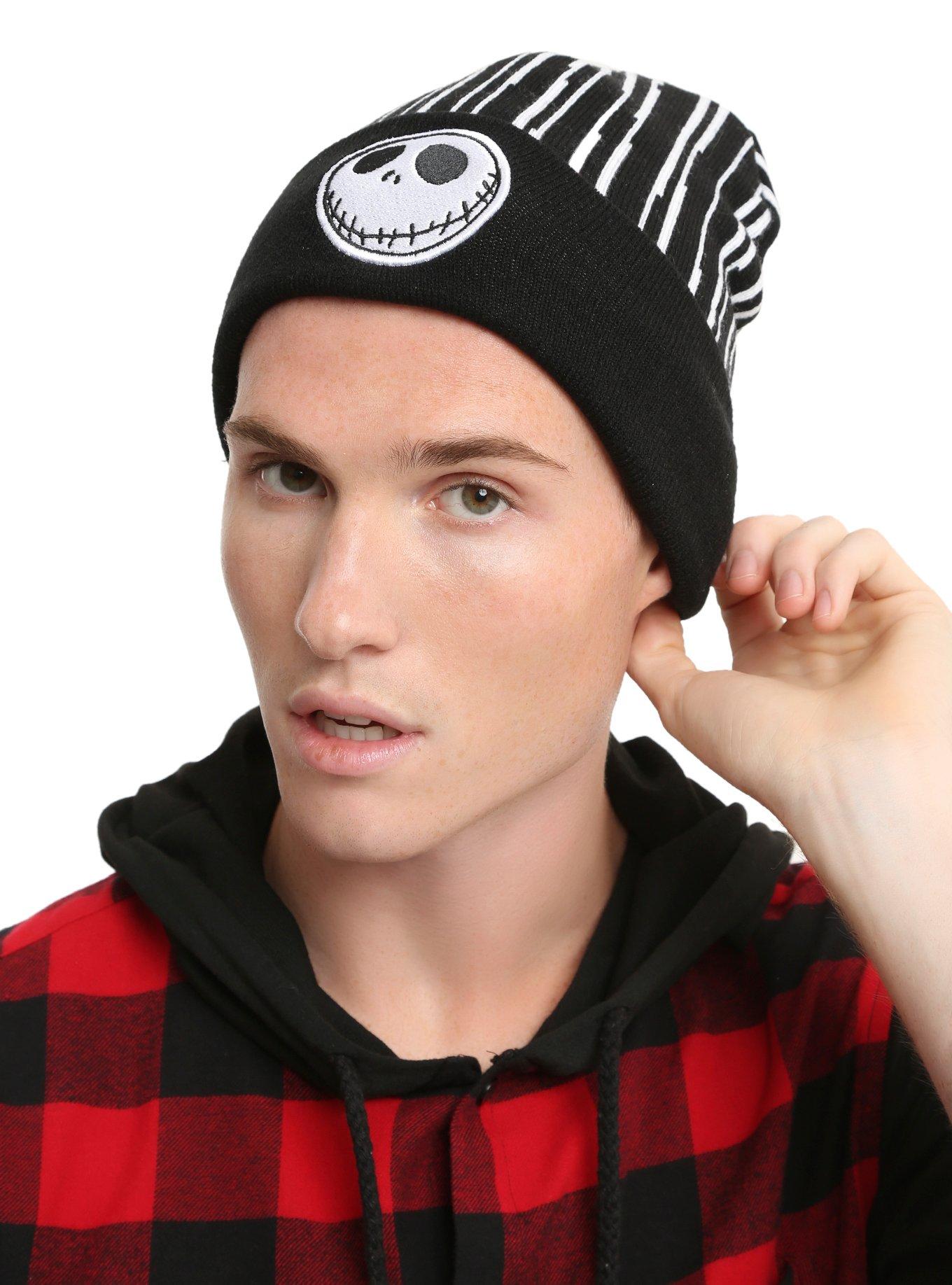 The Nightmare Before Christmas Jack Skellington Pinstripe Watchman Beanie, , hi-res