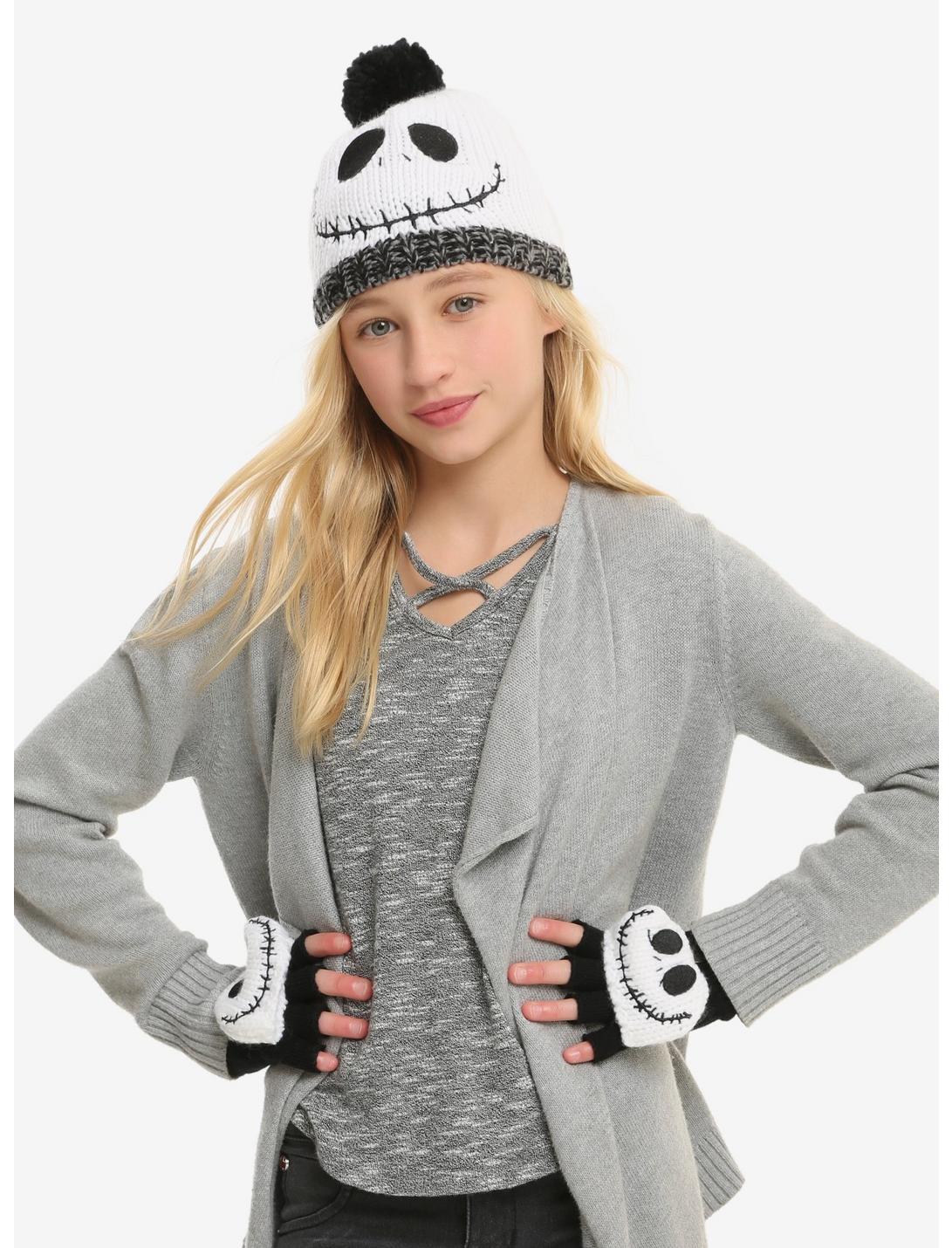 The Nightmare Before Christmas Youth Pom Beanie And Glove Set, , hi-res