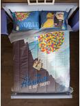 Dark Blue/Black Disney/Pixar Up Balloon Travel Adventure is Out There Twin/Full Reversible Comforter 