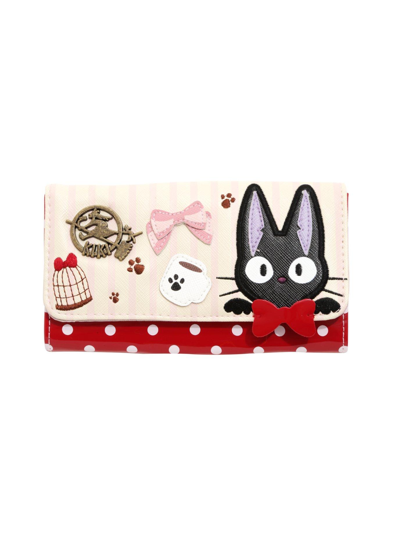 Studio Ghibli Kiki's Delivery Service Jiji Polka Dot Flap Wallet, , hi-res