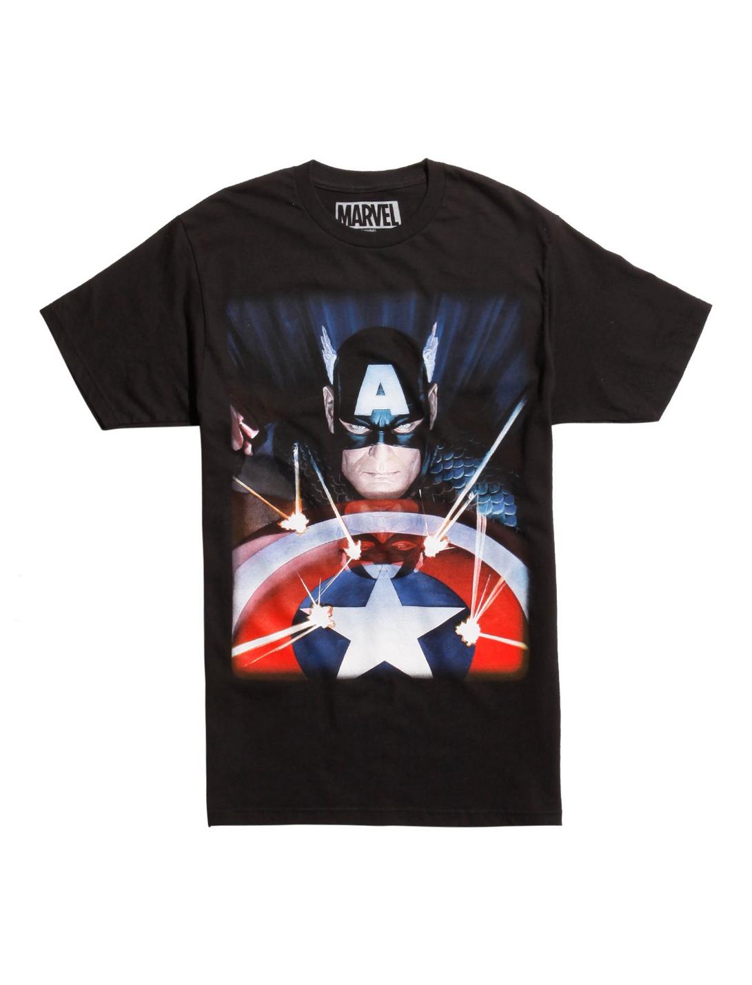 Marvel Captain America Alex Ross T-Shirt, BLACK, hi-res