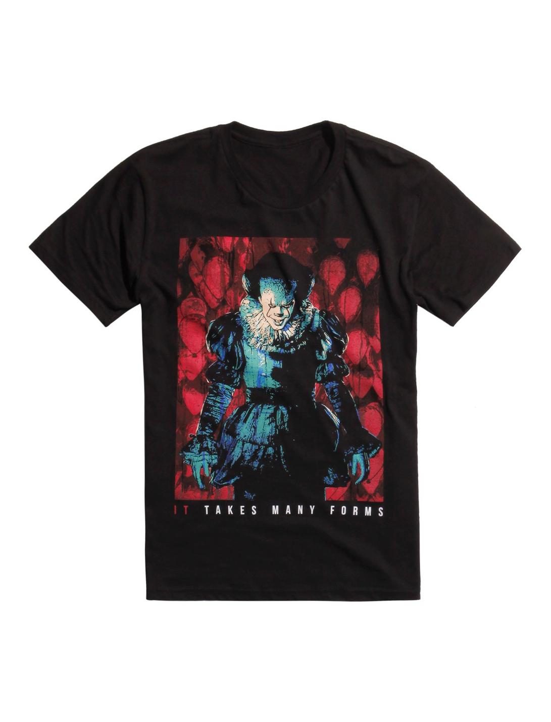 IT Takes Many Forms Pennywise Movie T-Shirt, BLACK, hi-res