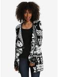The Nightmare Before Christmas Open Cardigan - BoxLunch Exclusive, BLACK, hi-res
