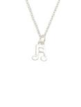 Silver Music Note Dainty Necklace, , hi-res