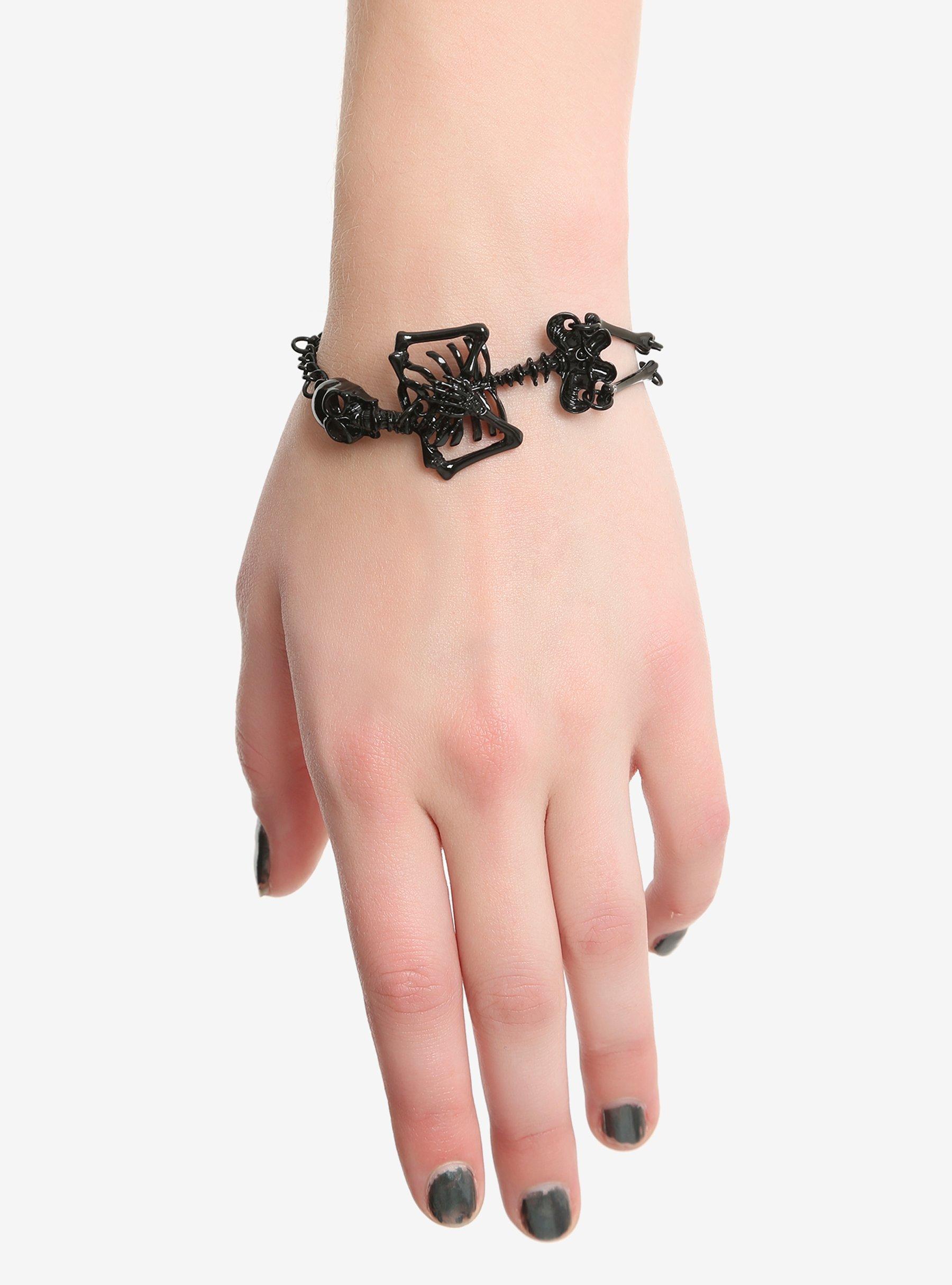 Black Skeleton Bracelet, , hi-res