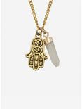 Gold Hamsa Hand Chain Necklace, , hi-res