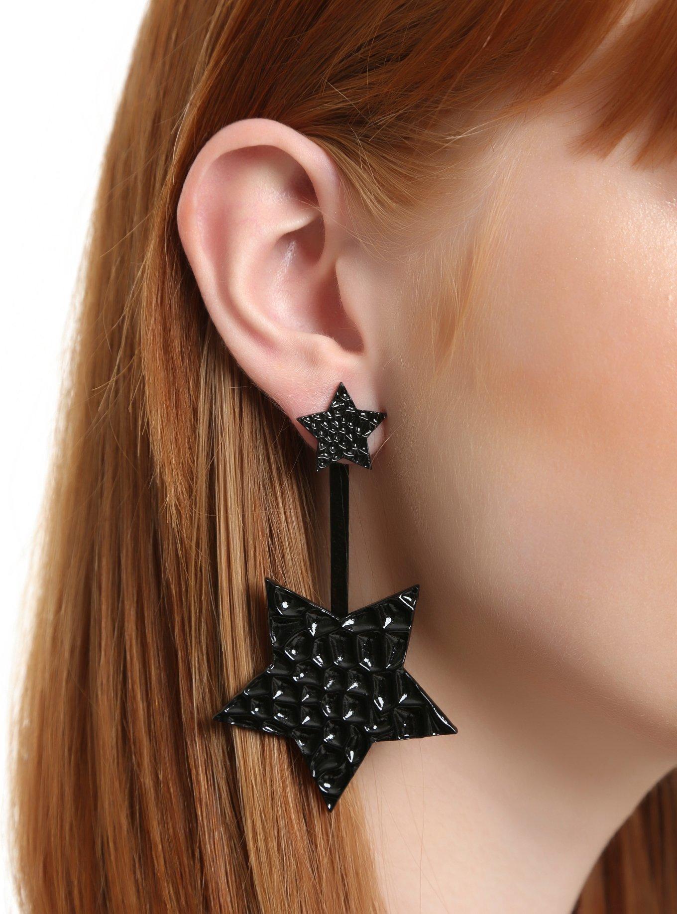 Front And Back Star Earrings, , hi-res