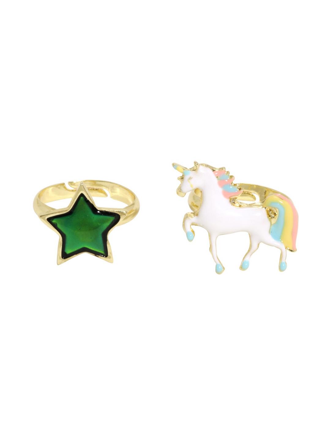 Unicorn Mood Ring Set, , hi-res
