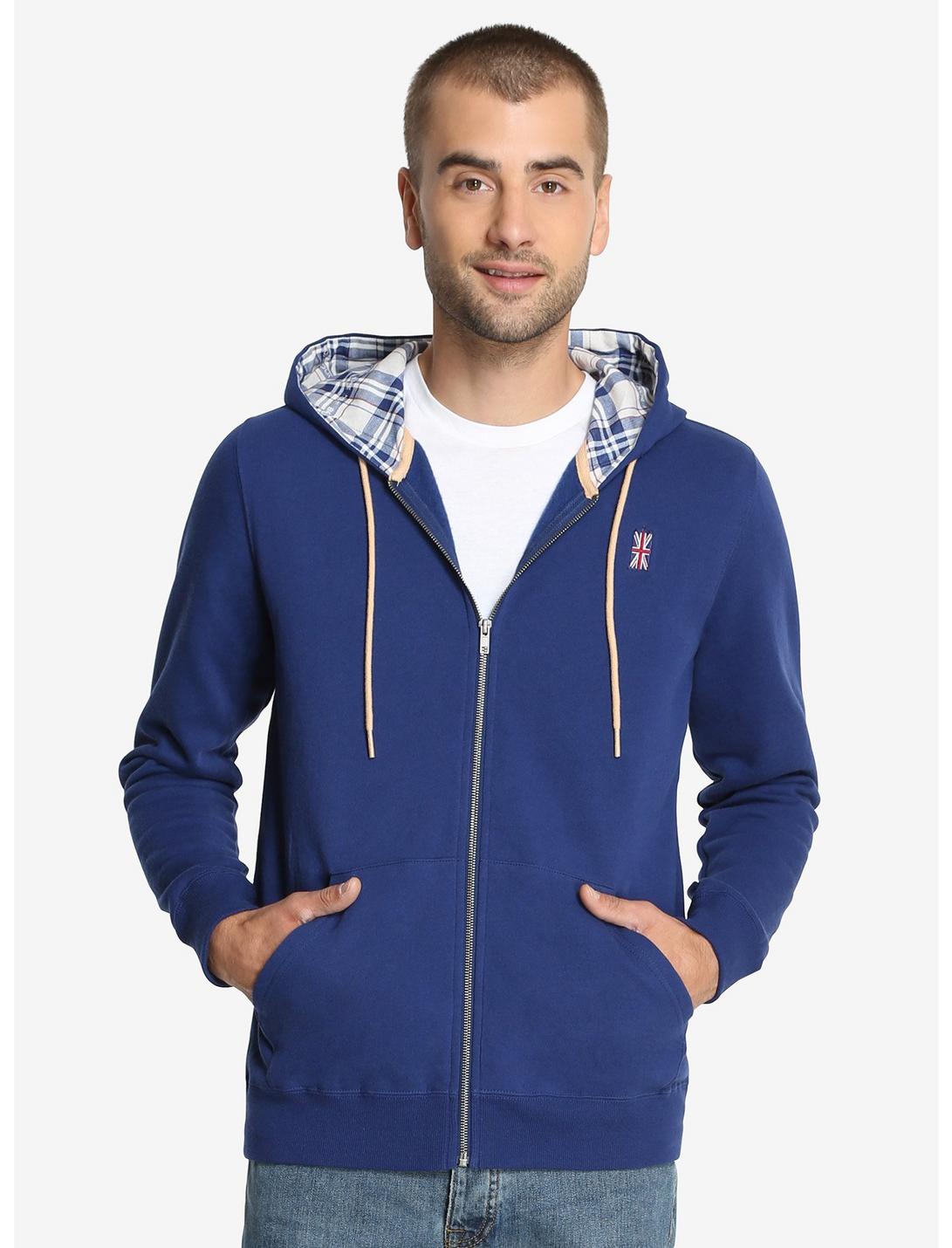 Our Universe Doctor Who Plaid Hoodie, BLUE, hi-res