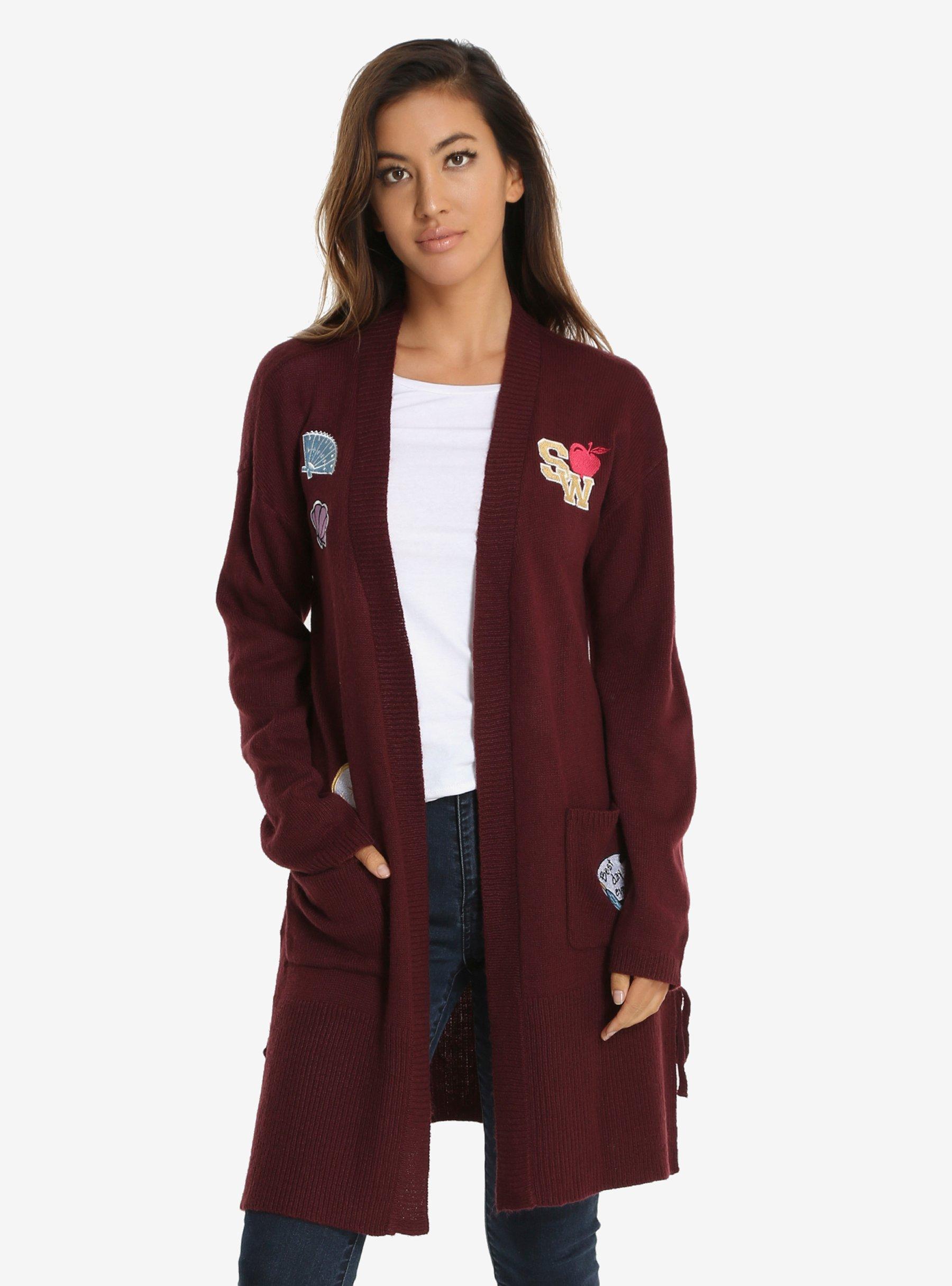 Disney Princess Long Line Patches Cardigan - BoxLunch Exclusive, PURPLE, hi-res