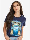 Doctor Who Art Nouveau TARDIS & Daleks T-Shirt, BLUE, hi-res