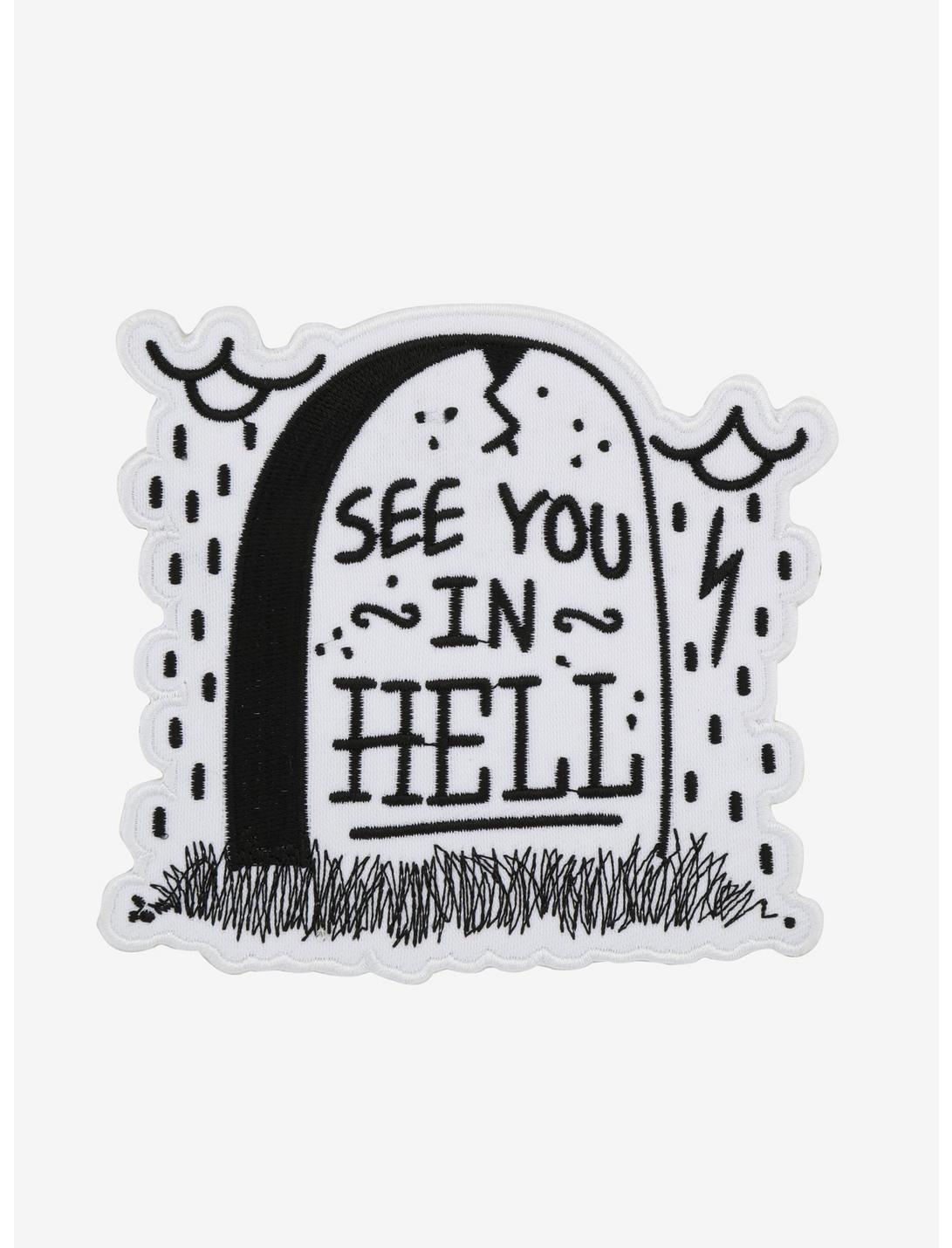 See You In Hell Iron-On Patch, , hi-res