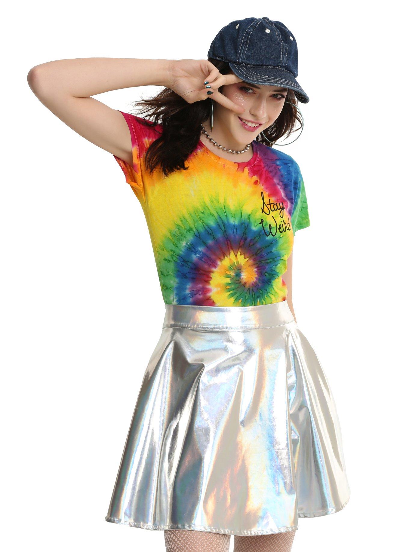 Stay Weird Tie Dye Girls T-Shirt, TIE DYE, hi-res