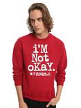 My Chemical Romance I'm Not Okay Sweatshirt, RED, hi-res