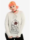 Disney Beauty And The Beast Tale As Old As Time Lace-Up Girls Sweatshirt Plus Size, MULTI, hi-res