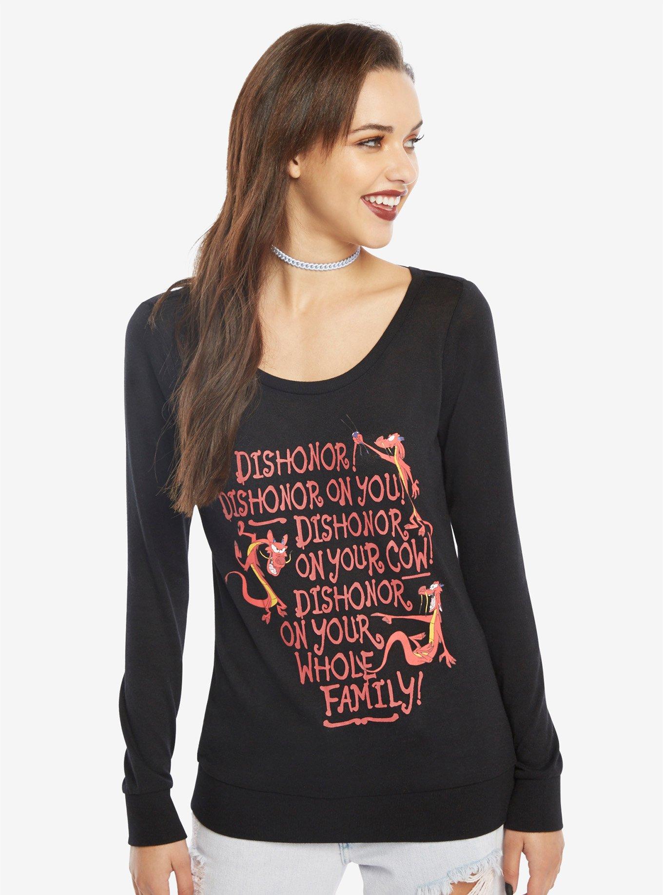 Disney Mulan Mushu Dishonor Crisscross Back Girls Sweater, MULTI, hi-res