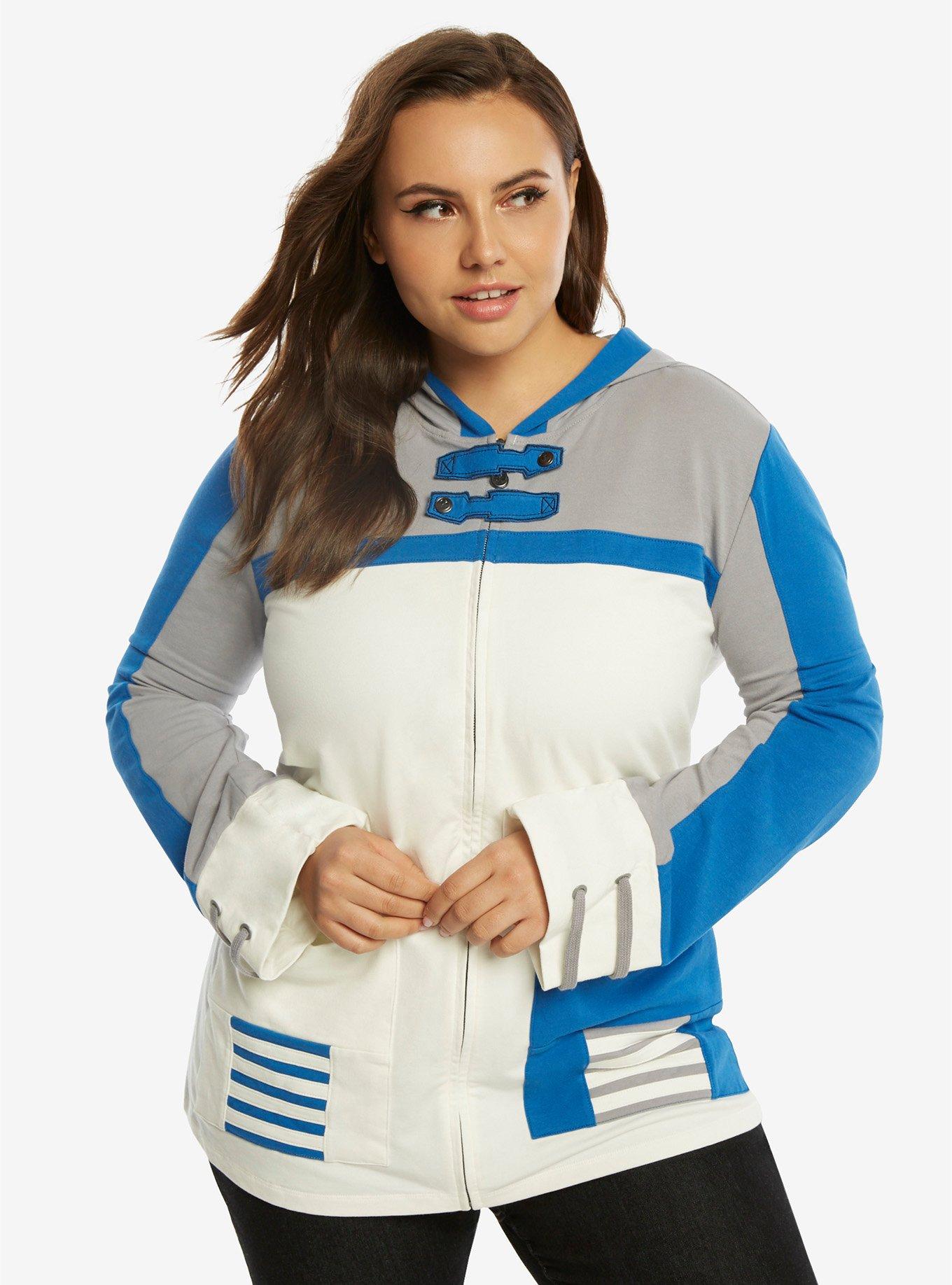 Star Wars R2-D2 Character Hoodie Plus Size, WHITE, hi-res