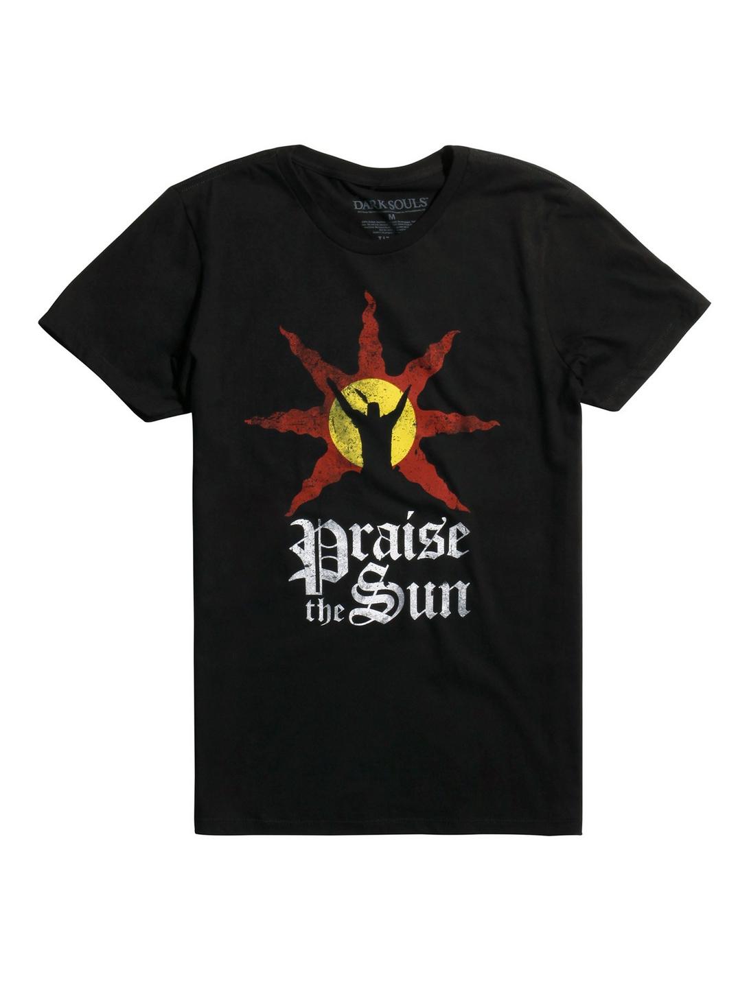 Dark Souls Praise The Sun T-Shirt, BLACK, hi-res