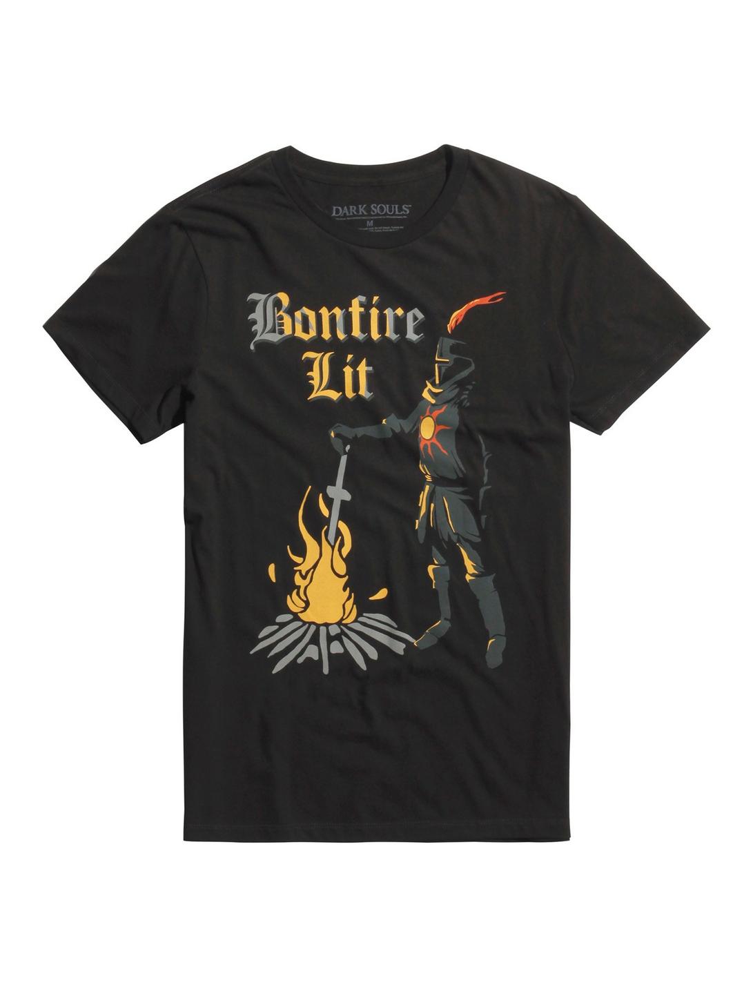 Dark Souls Bonfire Lit T-Shirt, BLACK, hi-res