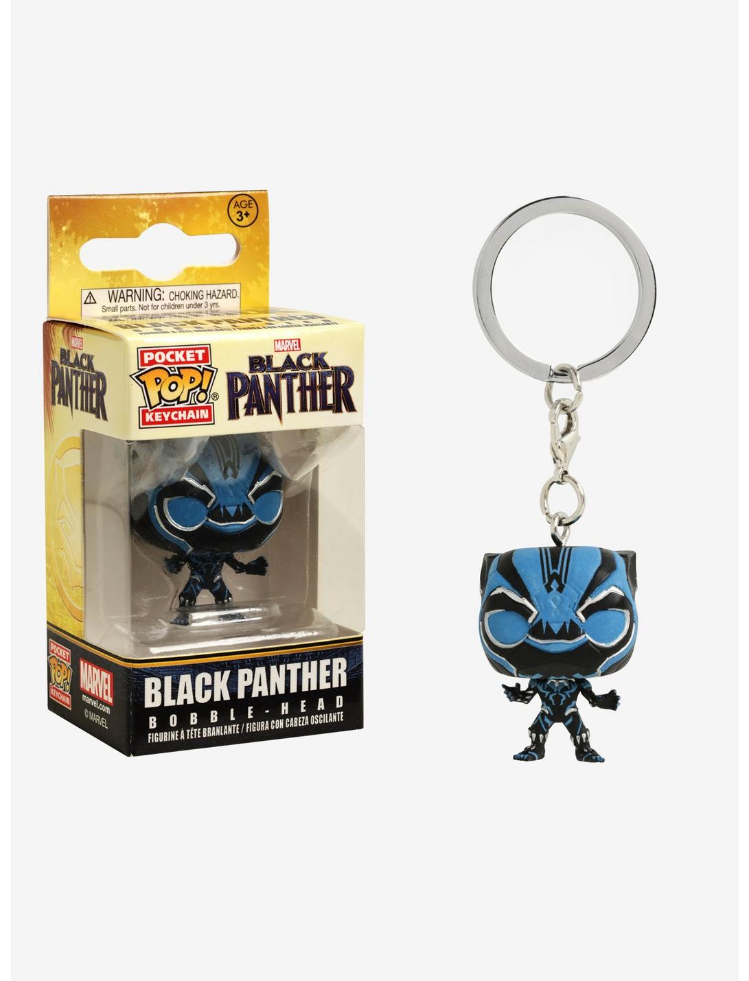 Funko Pocket Pop! Marvel Black Panther Blue Bobble-Head Key Chain, , hi-res