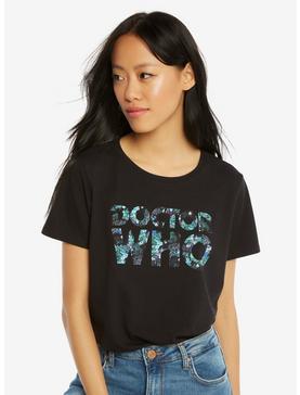 Plus Size Doctor Who Floral Logo T-Shirt, , hi-res