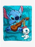Disney Lilo & Stitch Ukulele Scrump Throw Blanket, , hi-res