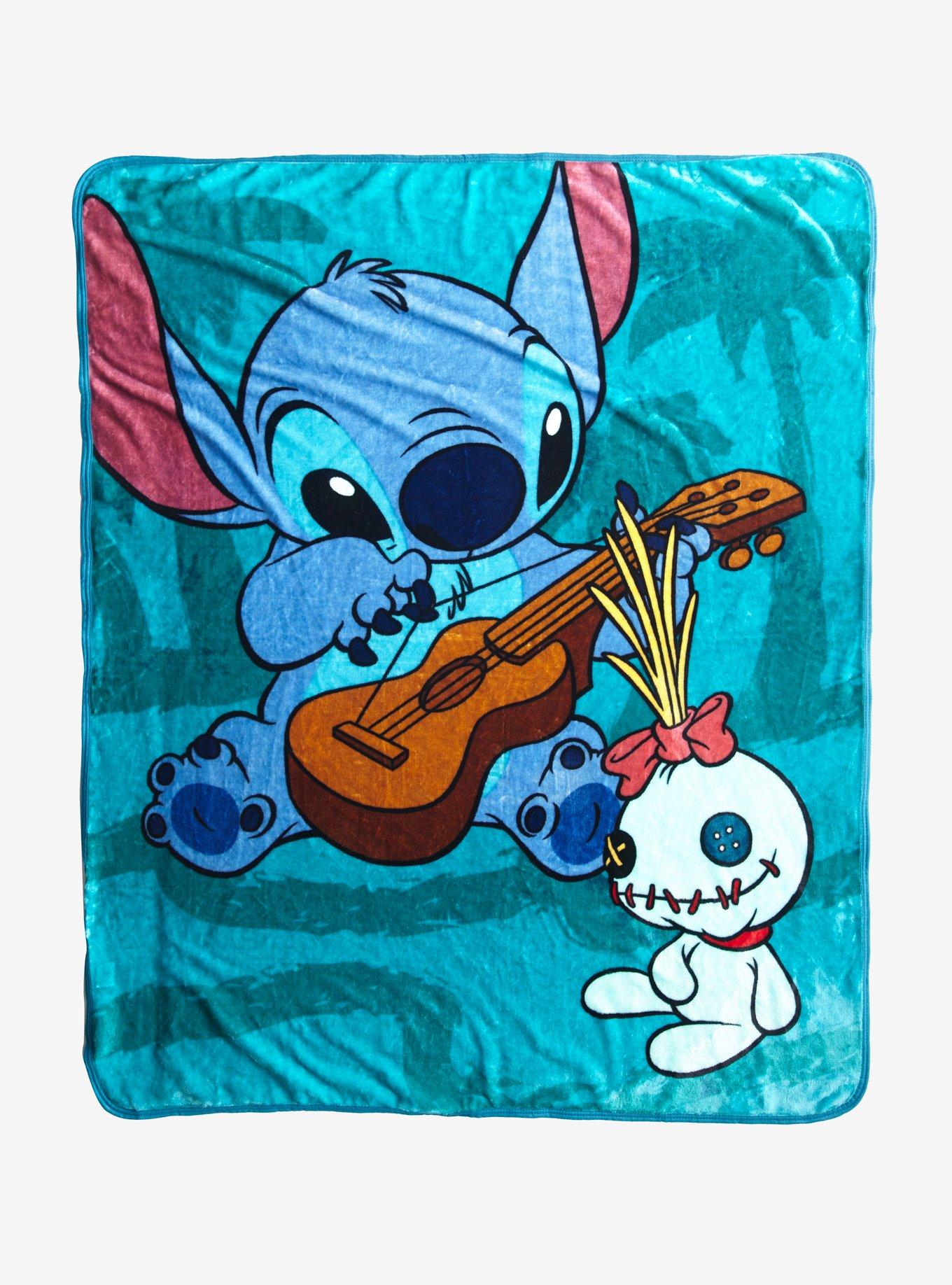 Disney Lilo & Stitch Ukulele Scrump Throw Blanket, , hi-res