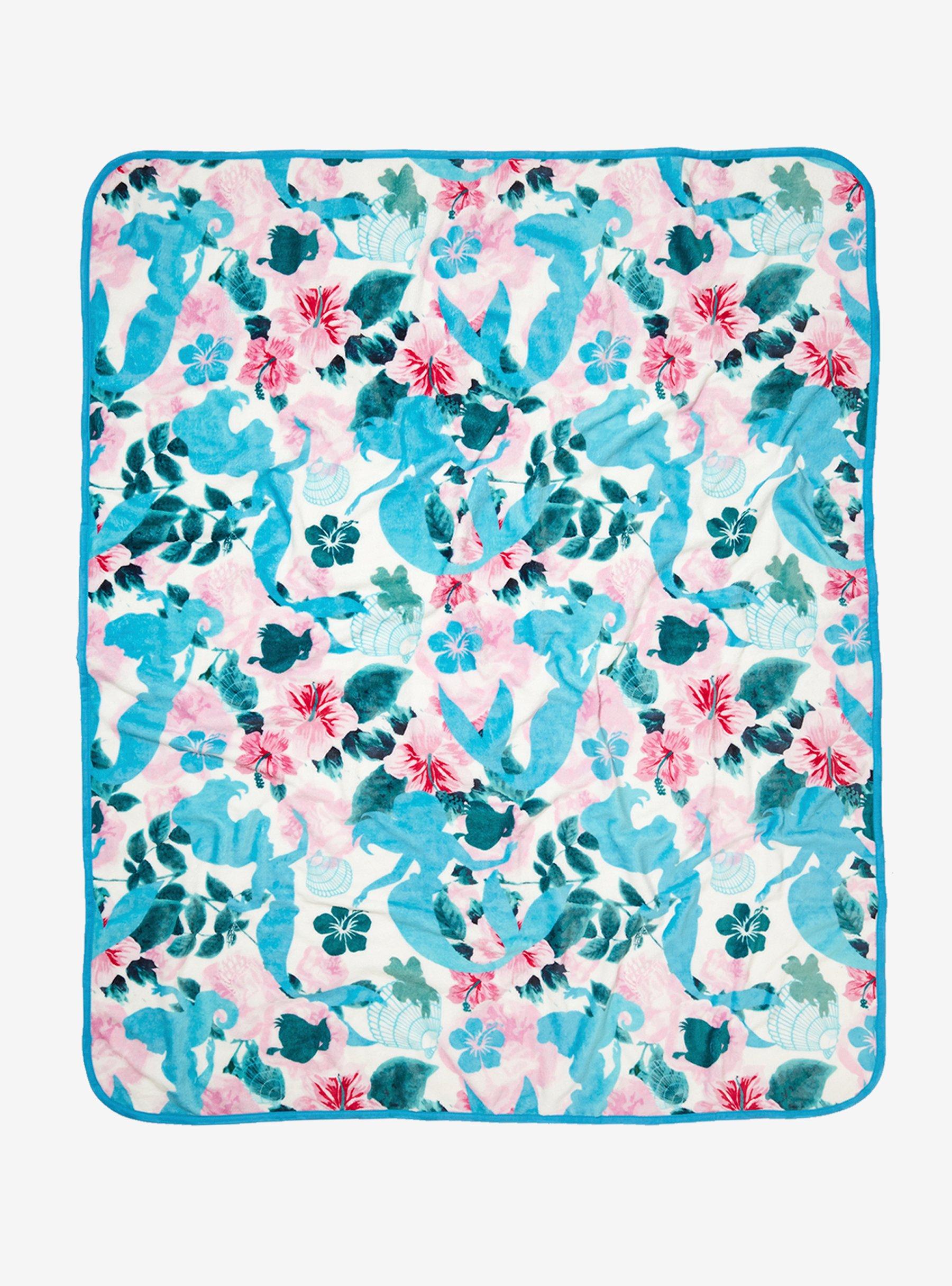Disney The Little Mermaid Floral Throw Blanket, , hi-res
