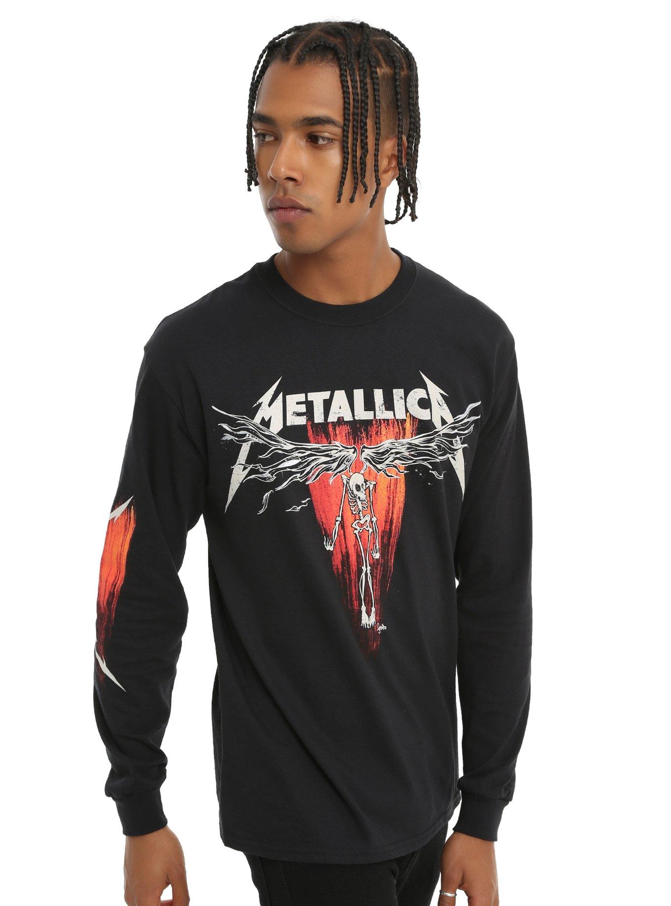 Metallica Winged Skeleton Long-Sleeve T-Shirt, BLACK, hi-res