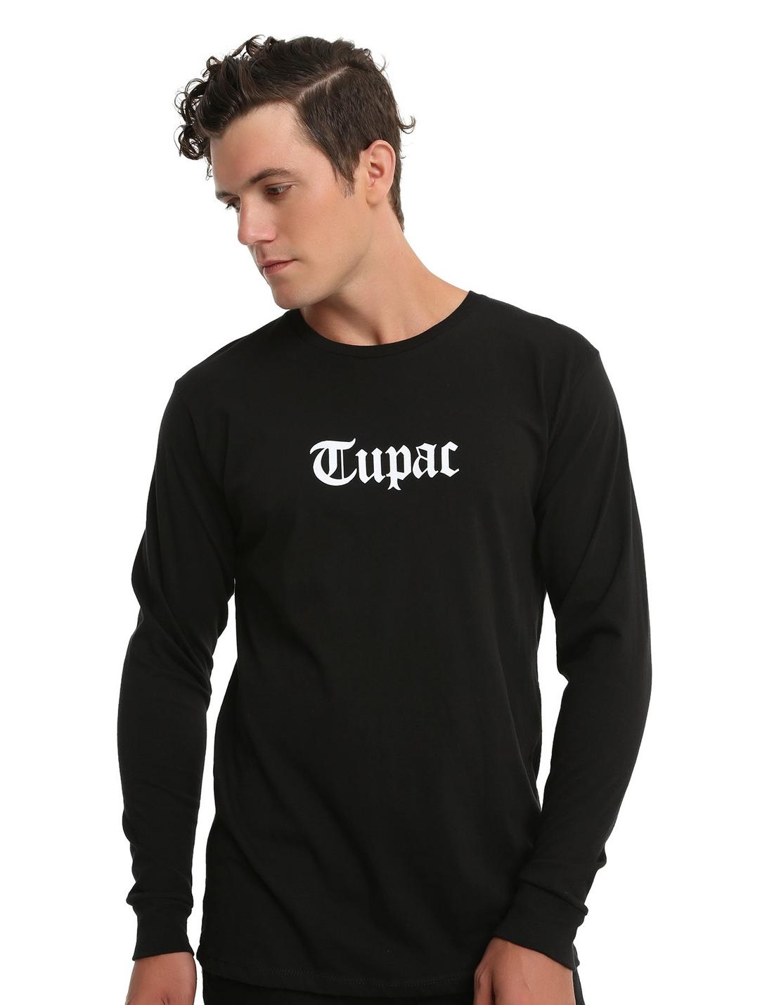 Tupac Only God Can Judge Me Long-Sleeve T-Shirt, BLACK, hi-res
