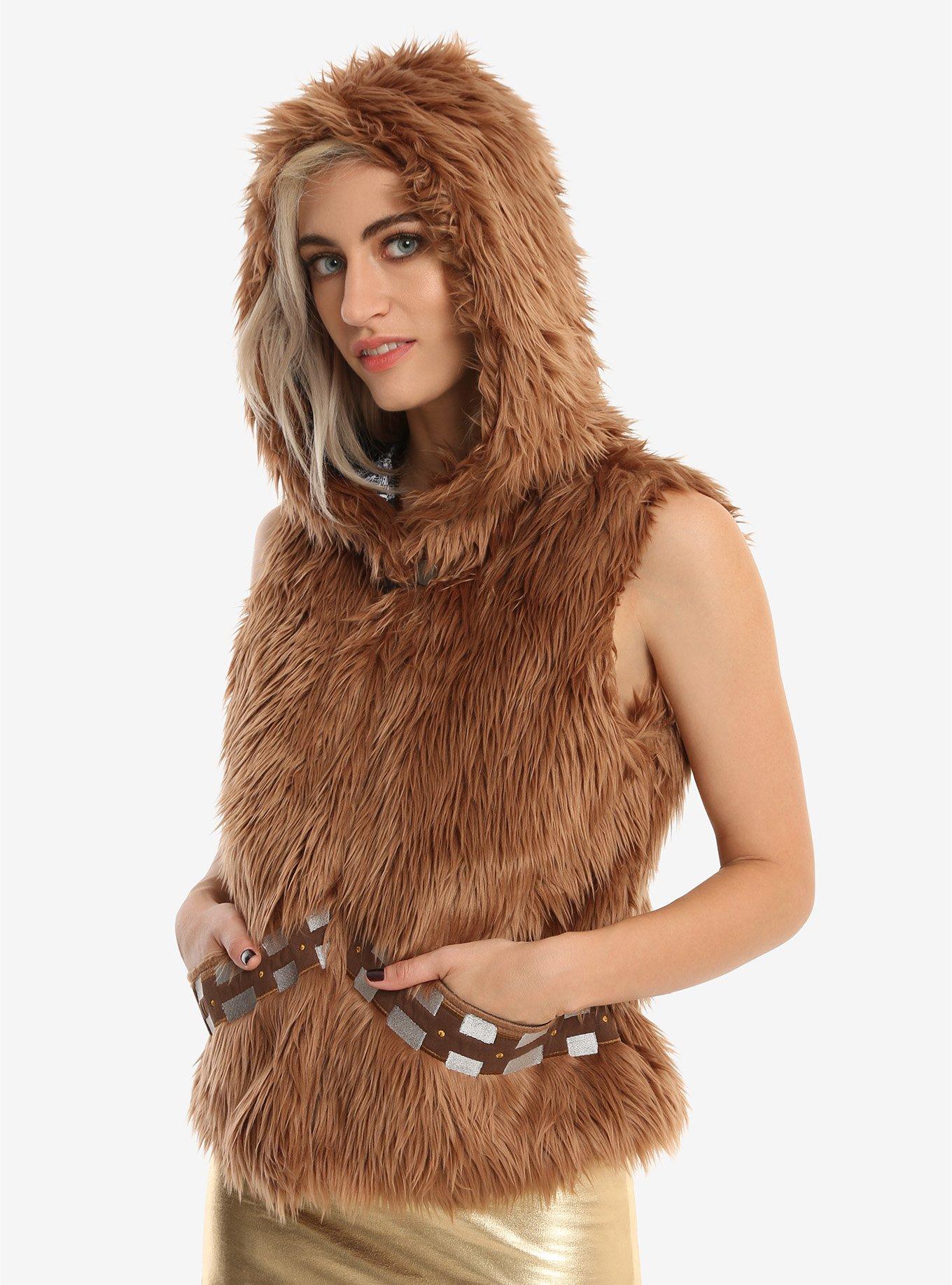 Her Universe Star Wars Chewbacca Girls Cosplay Vest, BROWN, hi-res