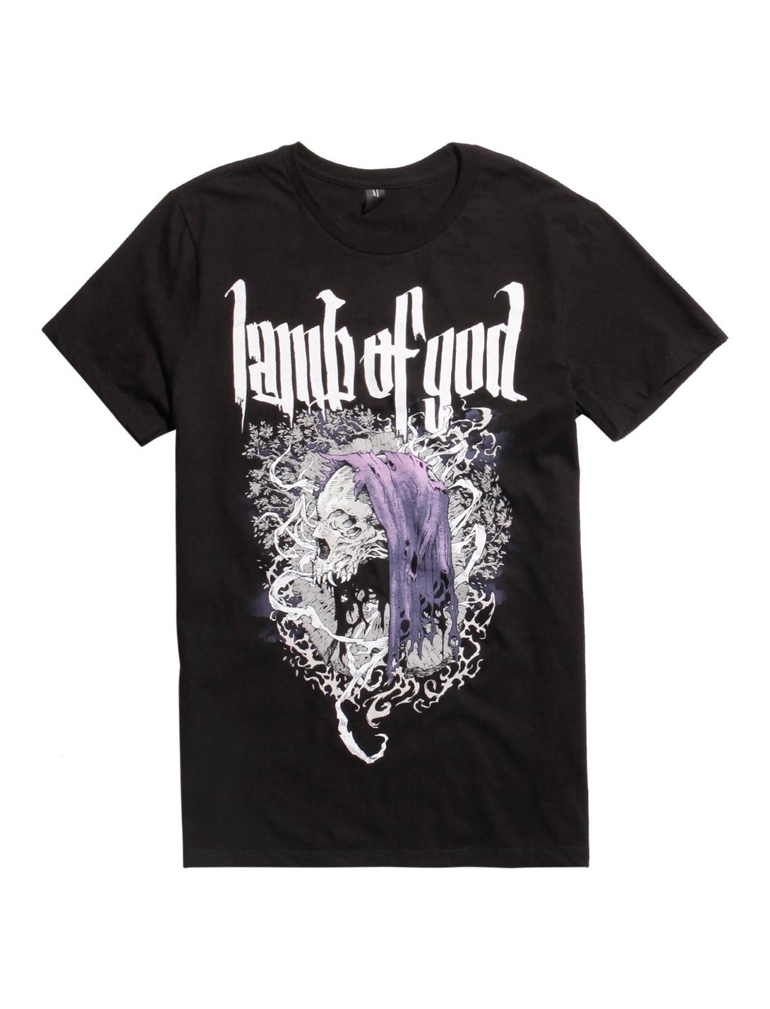 Lamb Of God Hooded Skull T-Shirt, BLACK, hi-res