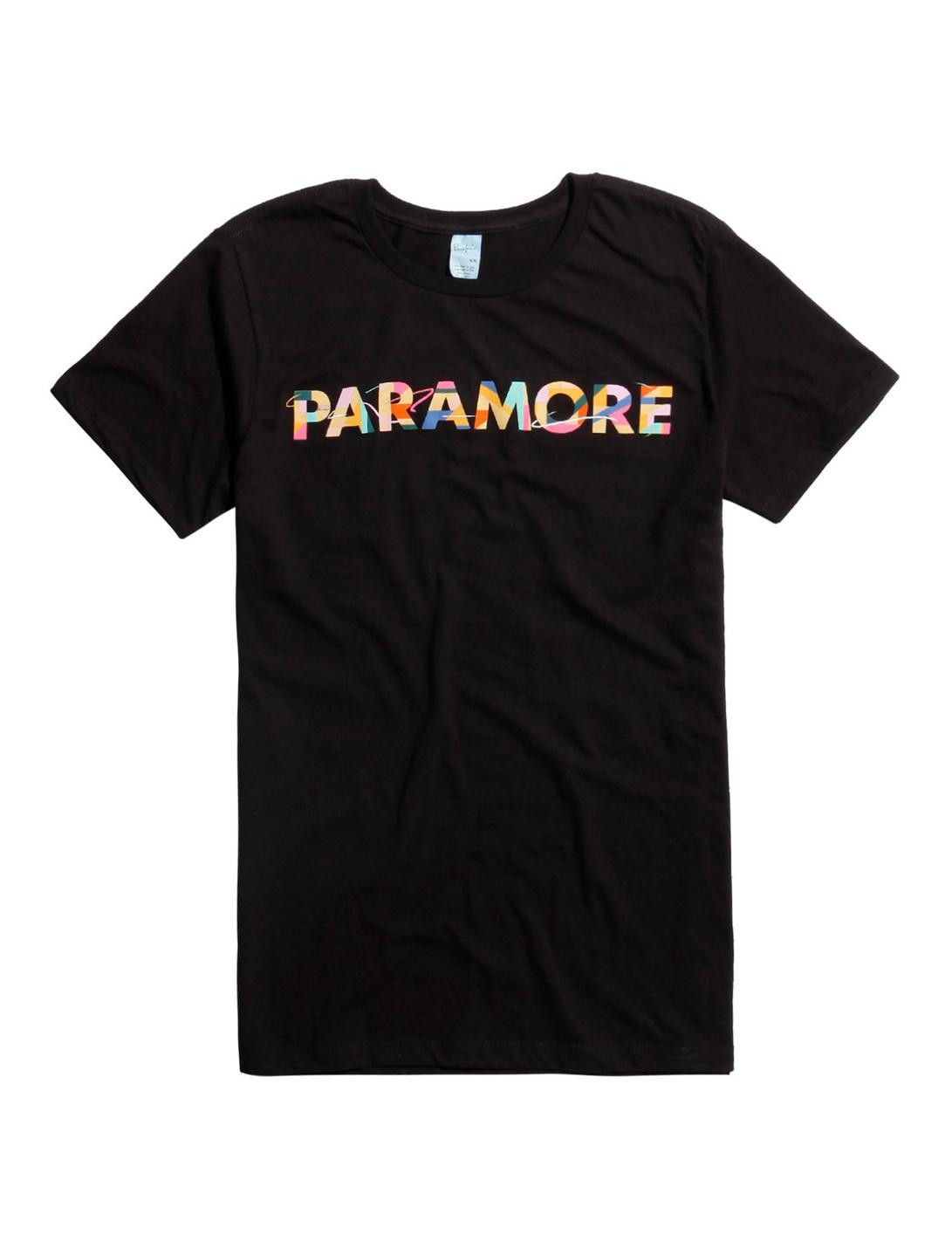 Paramore Pattern Logo T-Shirt, BLACK, hi-res