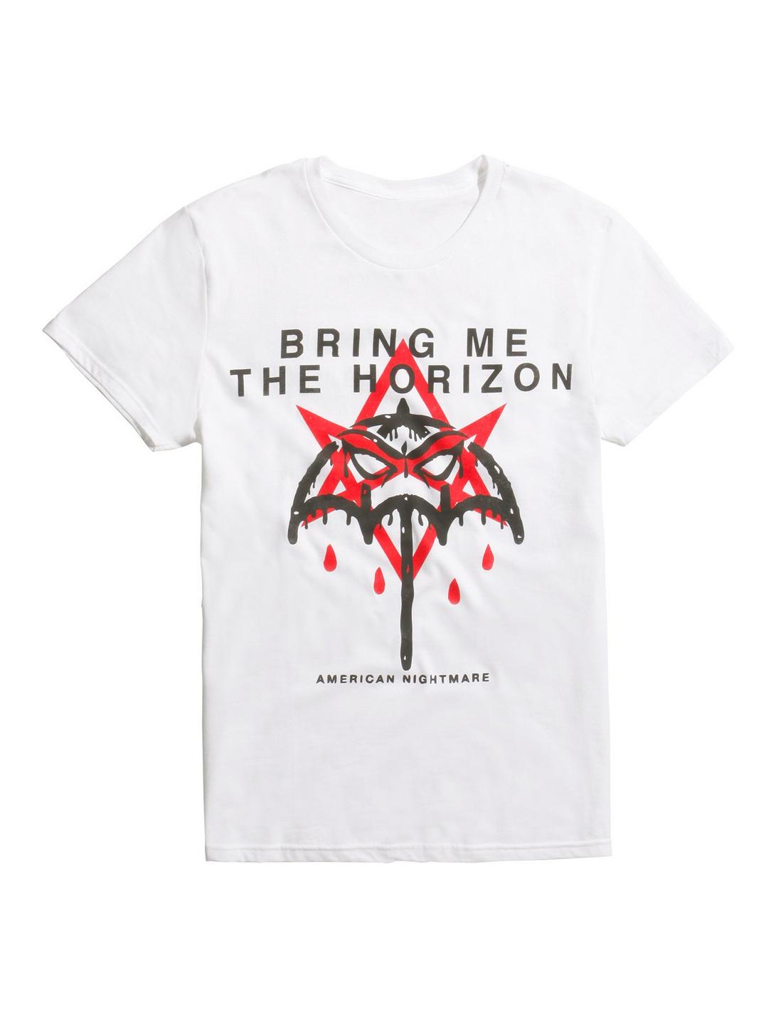 Bring Me The Horizon American Nightmare T-Shirt, WHITE, hi-res