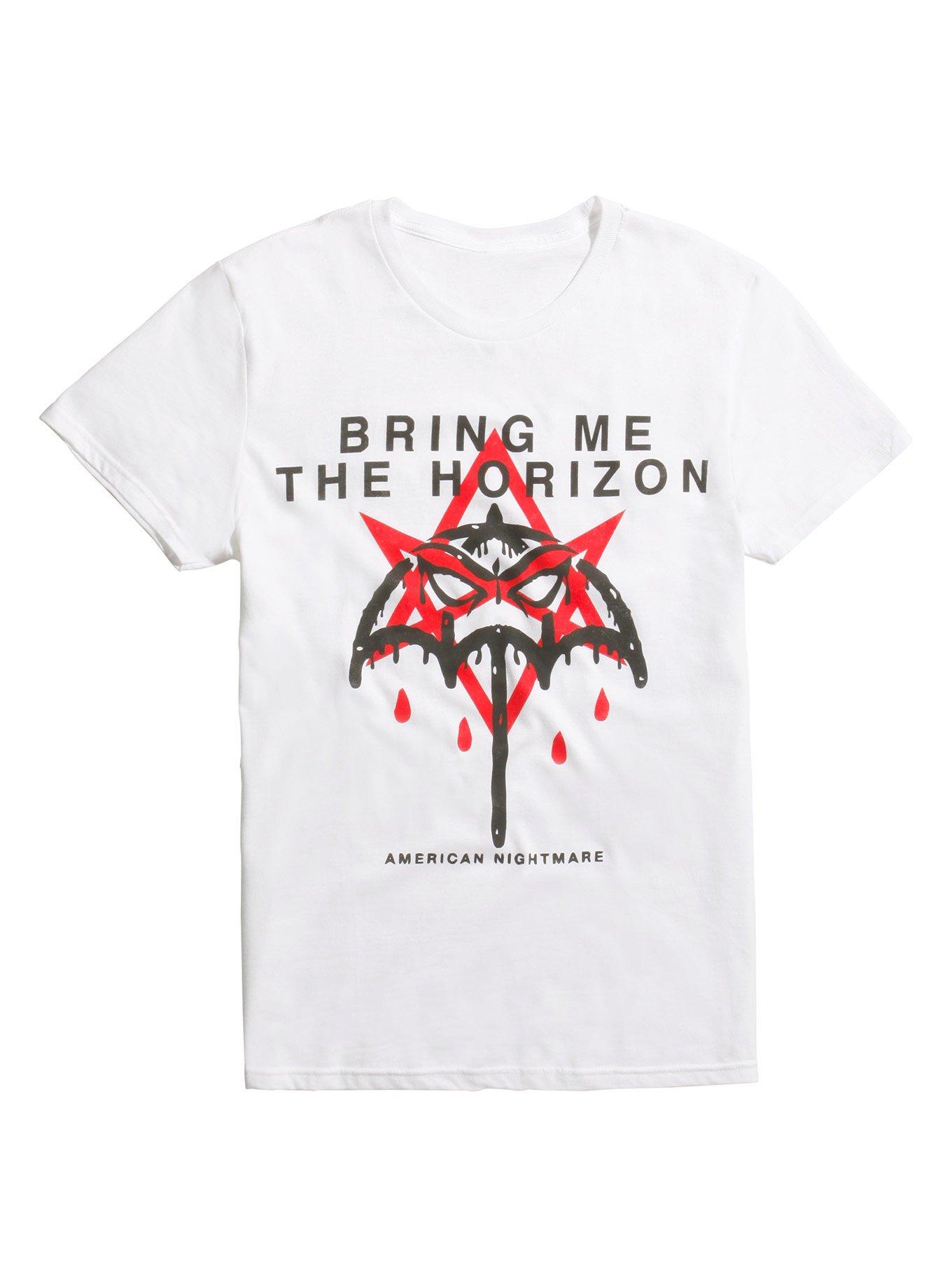 Bring Me The Horizon American Nightmare T-Shirt, WHITE, hi-res