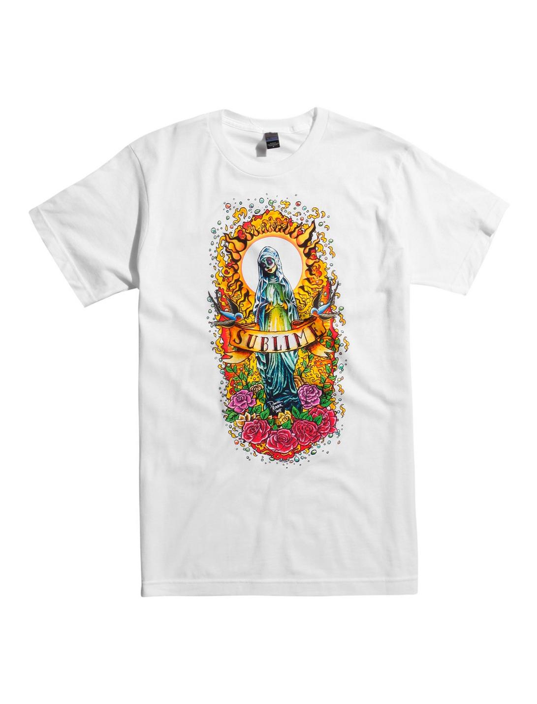 Sublime Album Mary Flowers T-Shirt, WHITE, hi-res