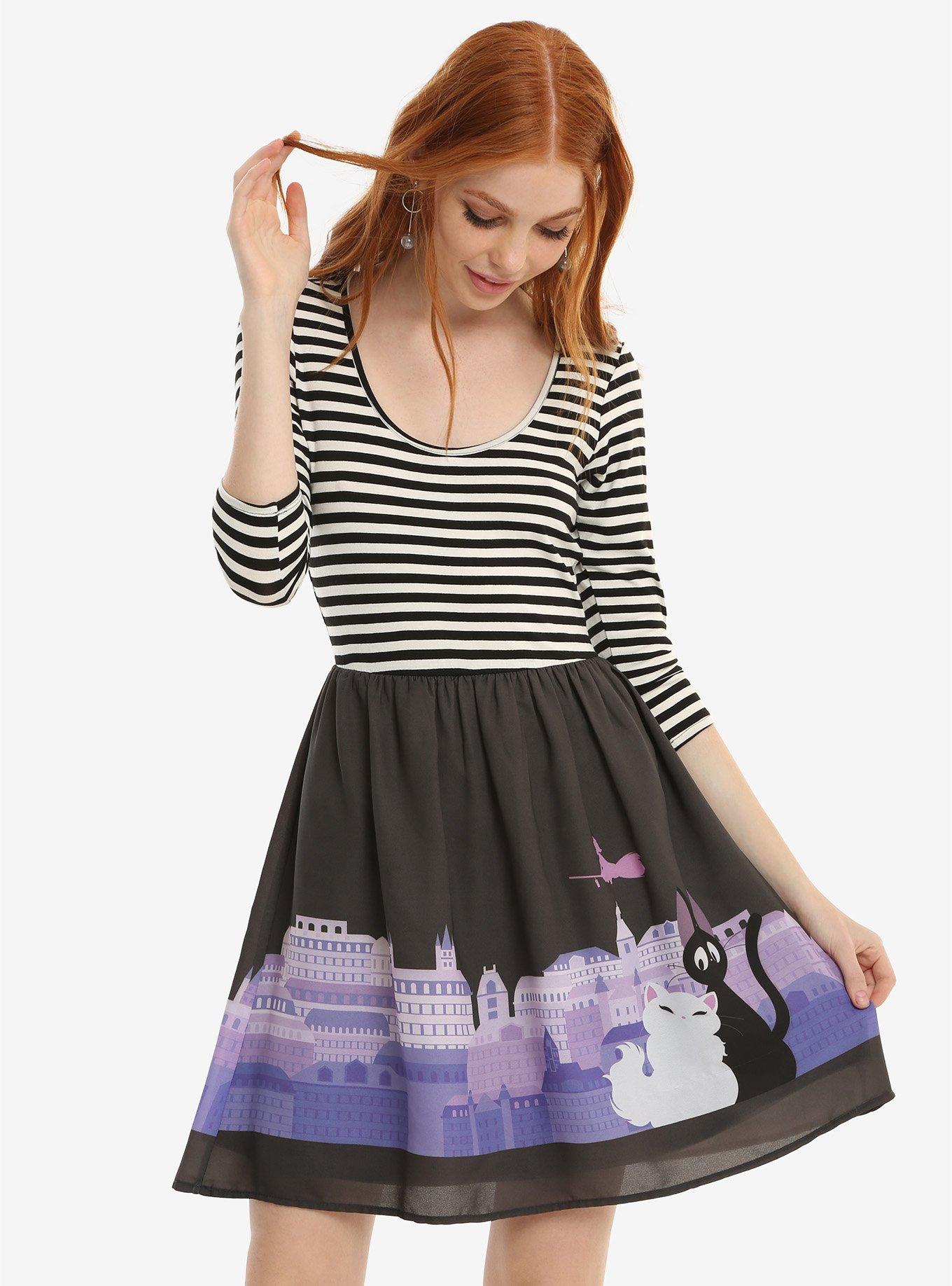 Studio Ghibli® Kiki's Delivery Service Floral Allover Print Plus Size Smock Dress   Boxlunch Exclusive