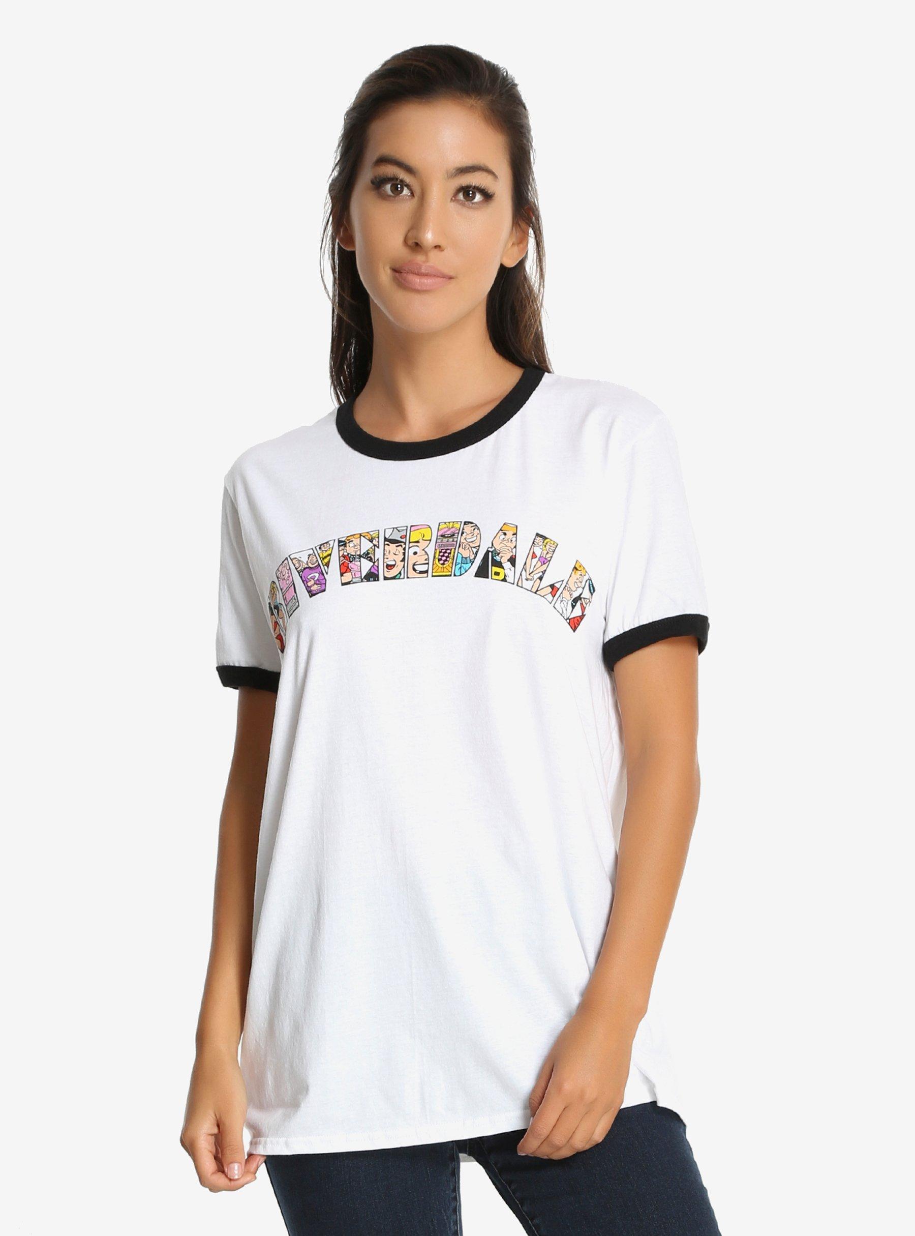 Archie Comics Riverdale Womens Ringer Tee - BoxLunch Exclusive, IVORY, hi-res