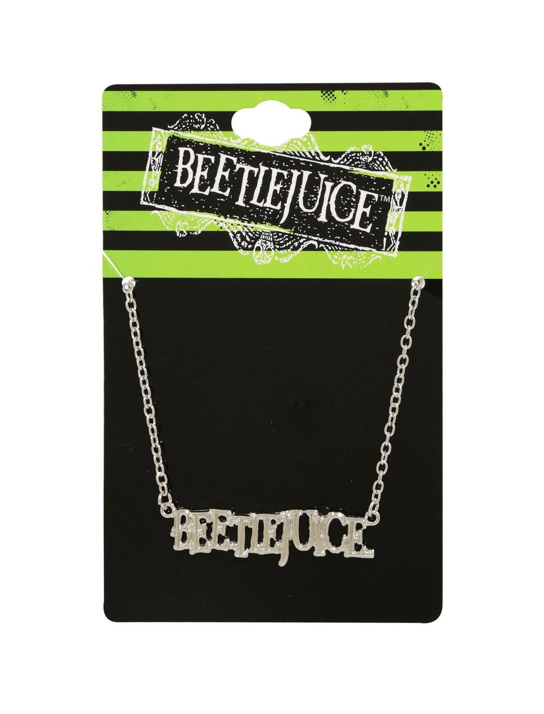Beetlejuice Name Plate Necklace, , hi-res