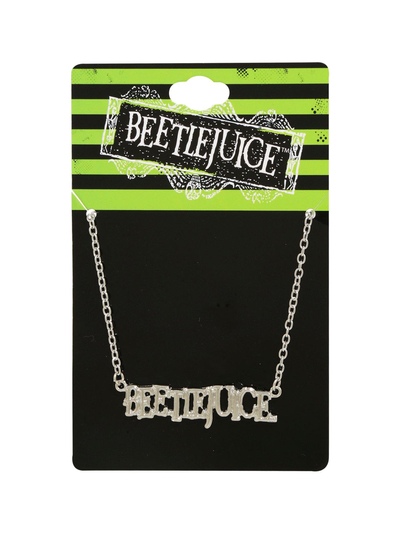 Beetlejuice Name Plate Necklace, , hi-res