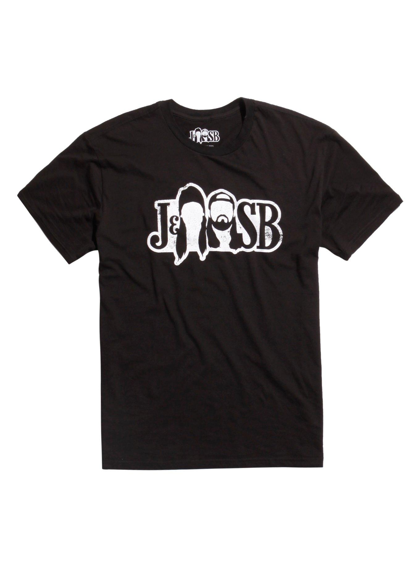 Jay And Silent Bob J&SB Logo T-Shirt Hot Topic Exclusive, BLACK, hi-res