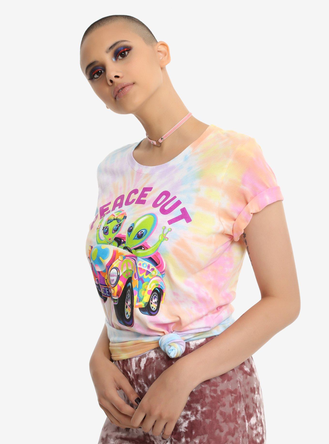 Lisa Frank Peace Out Tie Dye Girls T-Shirt, TIE DYE, hi-res