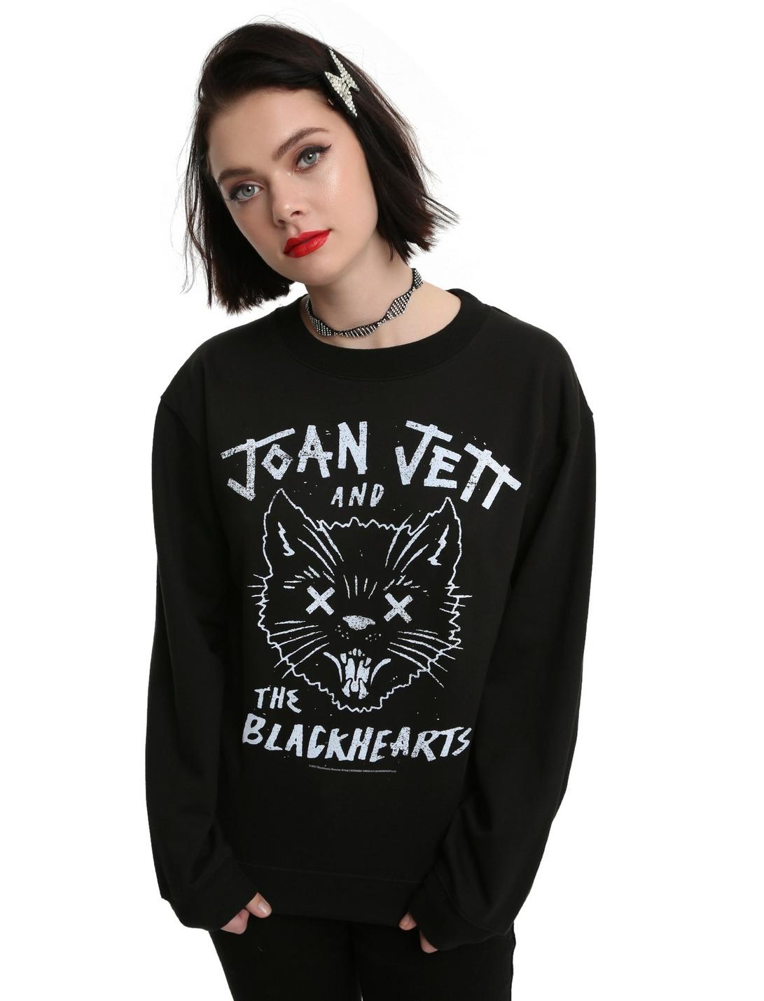 Joan Jett And The Blackhearts Pussy Kat Girls Sweatshirt, BLACK, hi-res