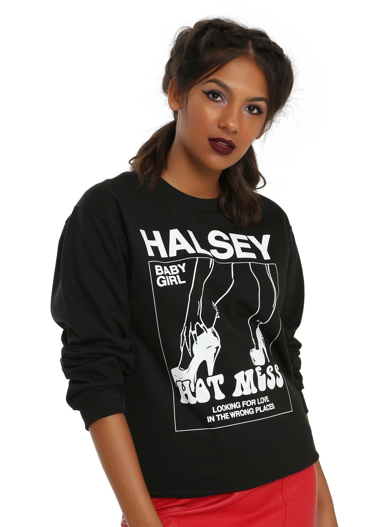 Halsey Hot Mess Girls Sweatshirt, BLACK, hi-res