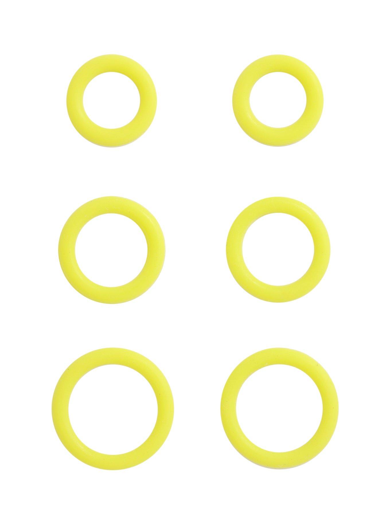 Silicone Yellow O-Ring 6 Pack | Hot Topic