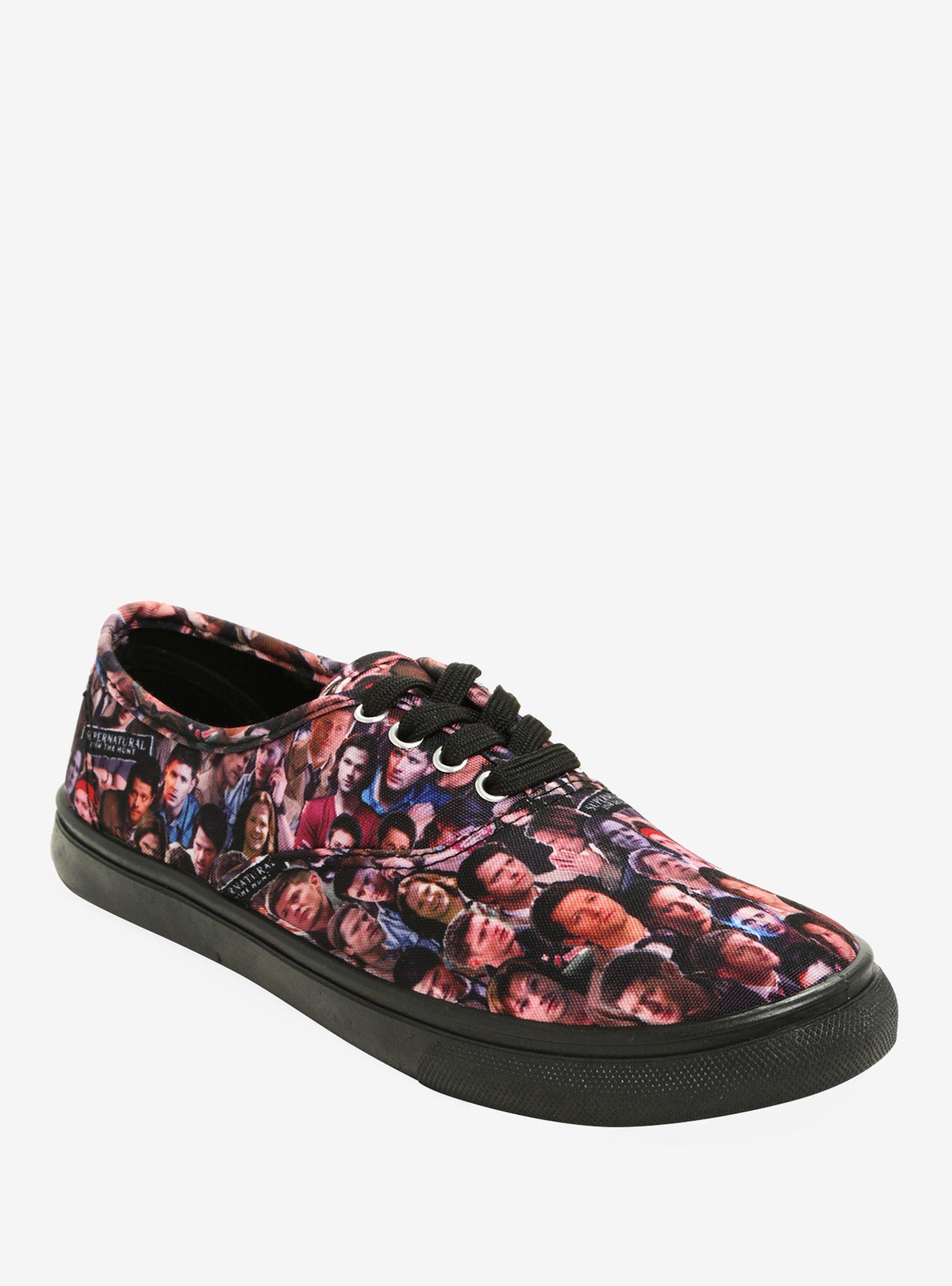 Supernatural Faces Lace-Up Sneakers, MULTI, hi-res