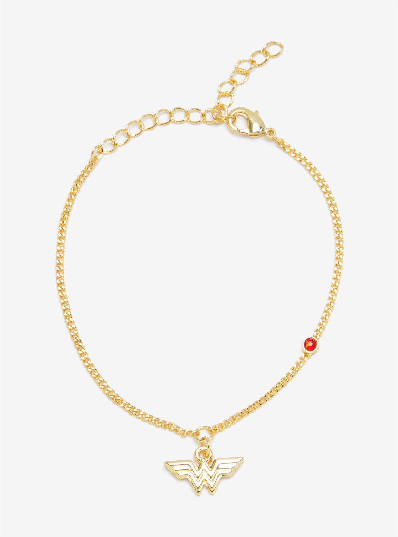DC Comics Wonder Woman Dainty Gold Bracelet - BoxLunch Exclusive, , hi-res