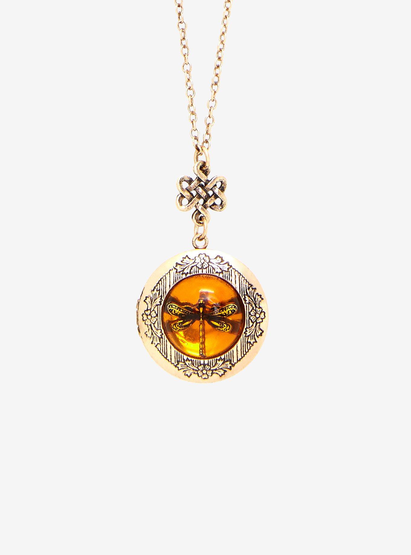 Outlander Dragonfly Locket Necklace, , hi-res